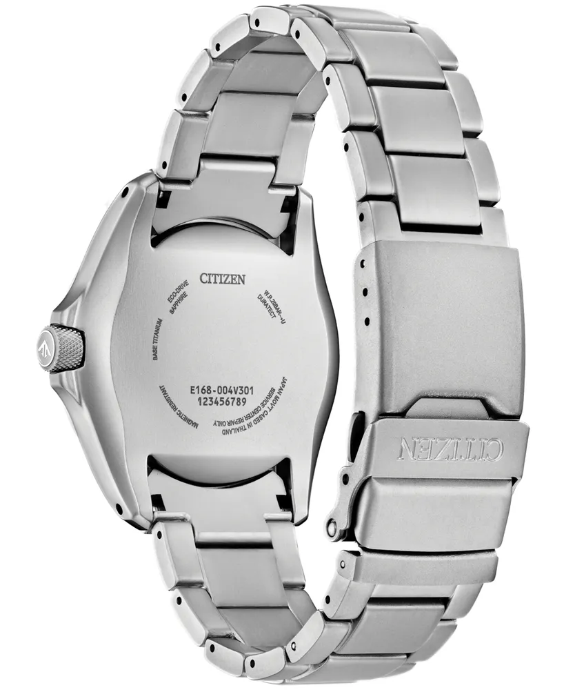 Citizen Men's Promaster Land Eco-Drive Silver-Tone Titanium Bracelet Watch 41mm - Silver