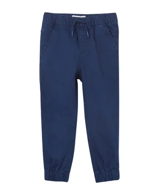 Cotton On Toddler and Little Boys Elastic Waistband Will Cuffed Chino Pants