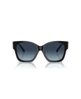 Tiffany & Co. Women's Polarized Low Bridge Fit Sunglasses, Gradient TF4216F