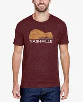 La Pop Art Men's Nashville Guitar Premium Blend Word T-shirt