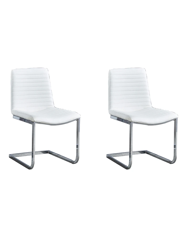 Best Master Furniture Blanca 34" Faux Leather Dining Chairs