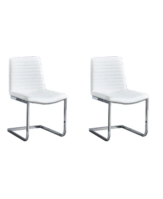 Best Master Furniture Blanca 34" Faux Leather Dining Chairs