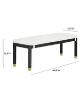 Tov Furniture 1 Piece Rattan Brass-Capped Legs Bench