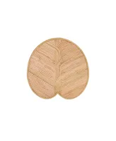 Tov Furniture 17.7" Rattan Lilypad Shaped Side Table