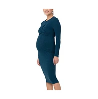 Ripe Maternity Maternity Ripe Lola Cross Front Nursing Dress Peacock