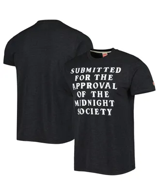 Men's and Women's Homage Charcoal Are You Afraid of the Dark? The Midnight Society Tri-Blend T-shirt