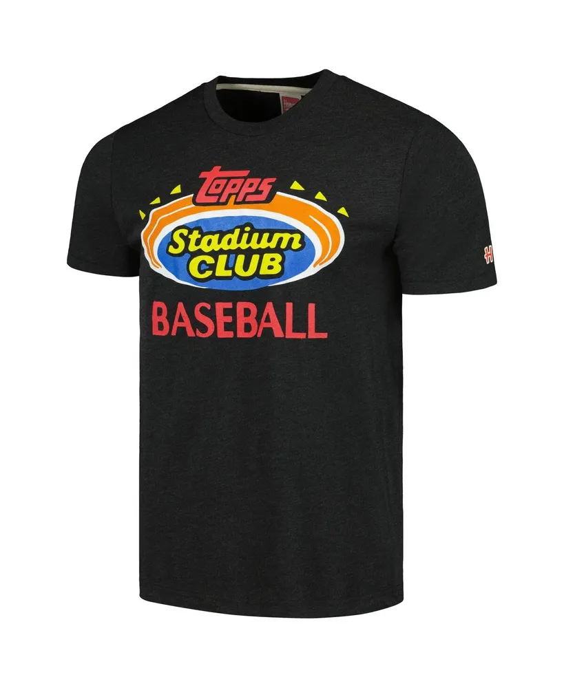 Men's and Women's Homage Charcoal Topps Tri-Blend T-shirt