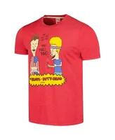 Men's and Women's Homage Red Beavis and Butt-Head Tri-Blend T-shirt