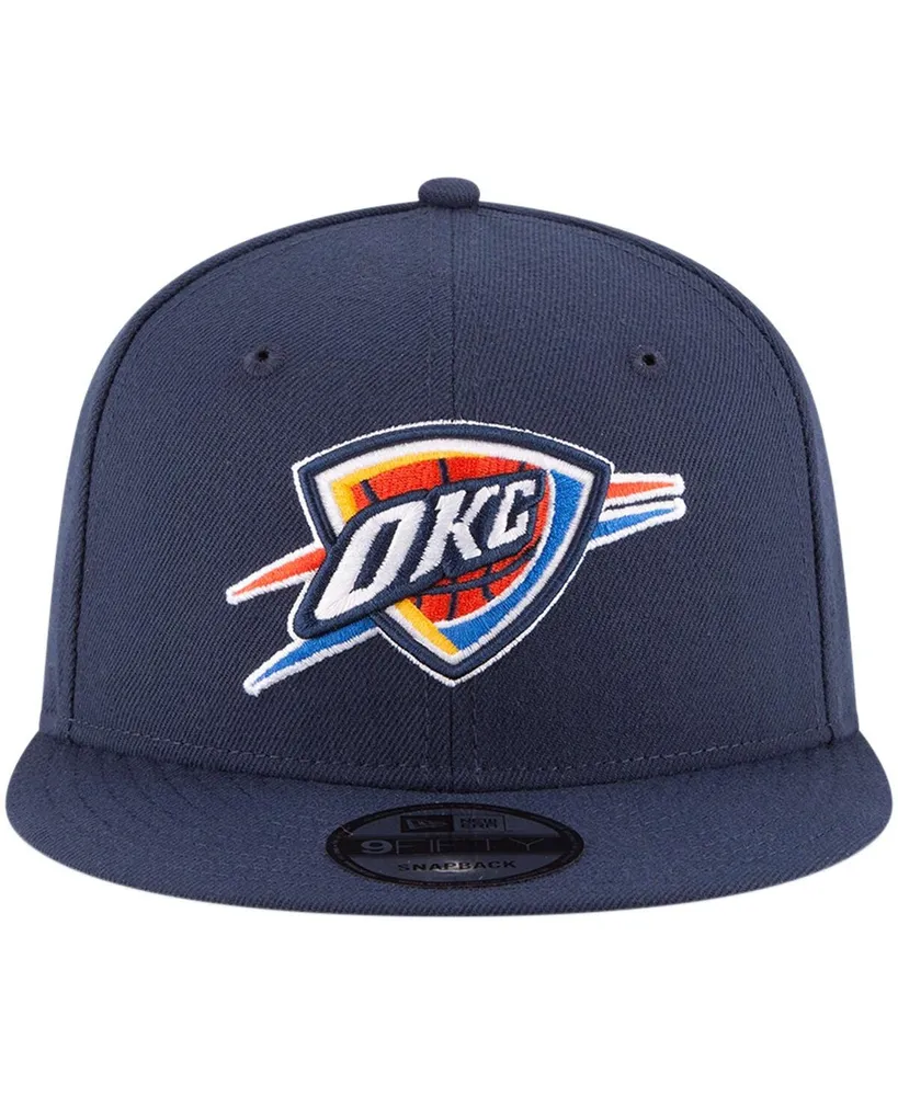 Men's New Era Navy Oklahoma City Thunder Official Team Color 9FIFTY Adjustable Snapback Hat