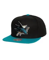 Men's Mitchell & Ness Black San Jose Sharks Core Team Ground 2.0 Snapback Hat