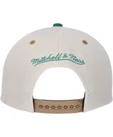 Men's Mitchell & Ness Cream Boston Celtics Hardwood Classics Pop Snapback Hat