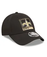 Men's New Era Black New Orleans Saints Framed Af 9FORTY Snapback Hat