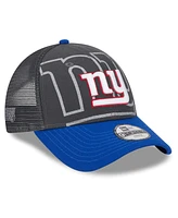 Preschool Boys and Girls New Era Graphite, Royal New York Giants Reflect 9FORTY Adjustable Hat