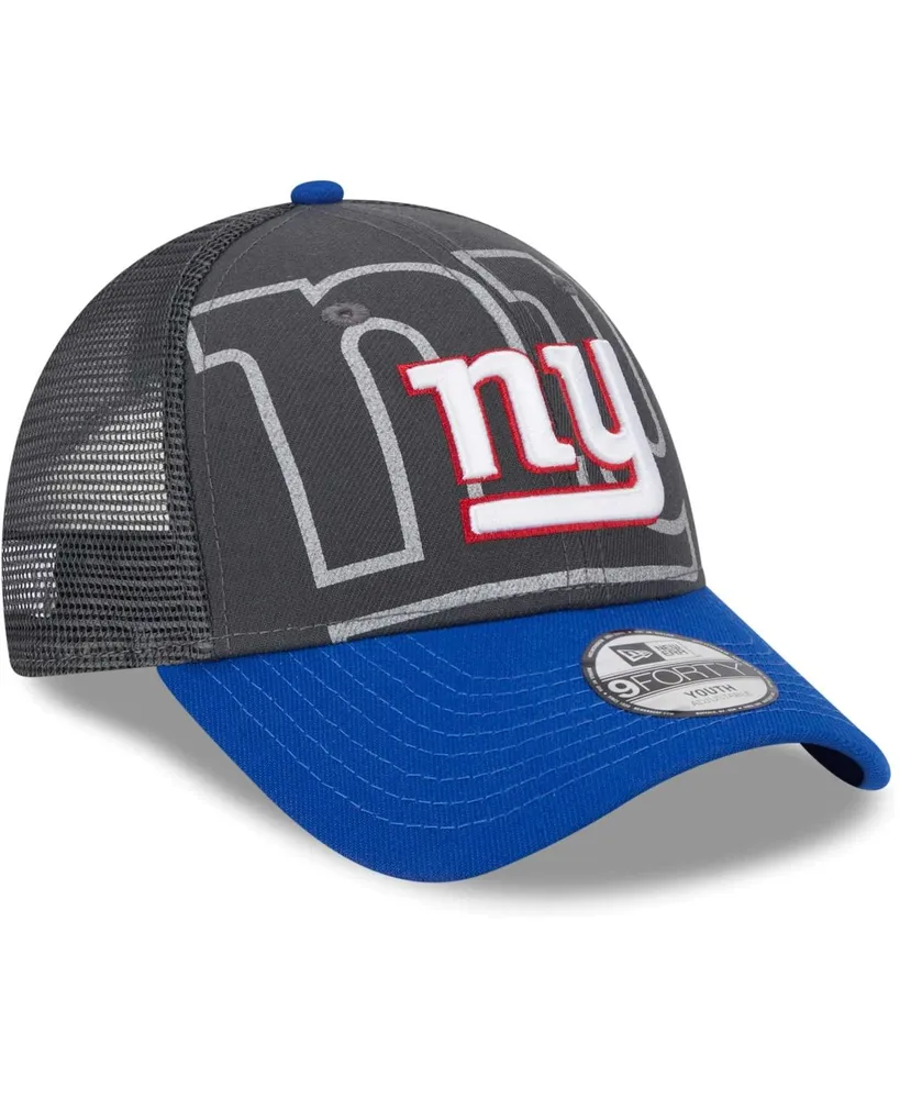 Big Boys and Girls New Era Graphite New York Giants Reflect 9FORTY Adjustable Hat