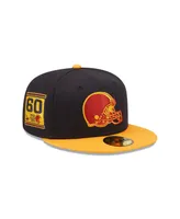 Men's New Era Navy, Gold Cleveland Browns 60th Anniversary 59FIFTY Fitted Hat