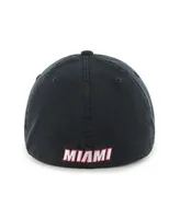 Men's '47 Brand Black Miami Heat Classic Franchise Flex Hat