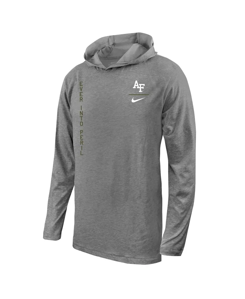 Men's Nike Heather Gray Air Force Falcons Rivalry Pullover Long Sleeve Hoodie T-shirt