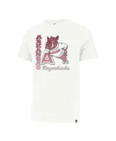 Men's '47 Brand Cream Arkansas Razorbacks Phase Out Throwback Franklin T-shirt