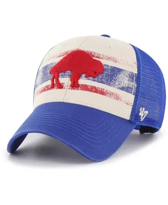 Men's '47 Brand Cream Buffalo Bills Breakout Mvp Trucker Adjustable Hat