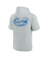 Men's and Women's Fanatics Signature Gray Florida Gators Super Soft Fleece Short Sleeve Pullover Hoodie