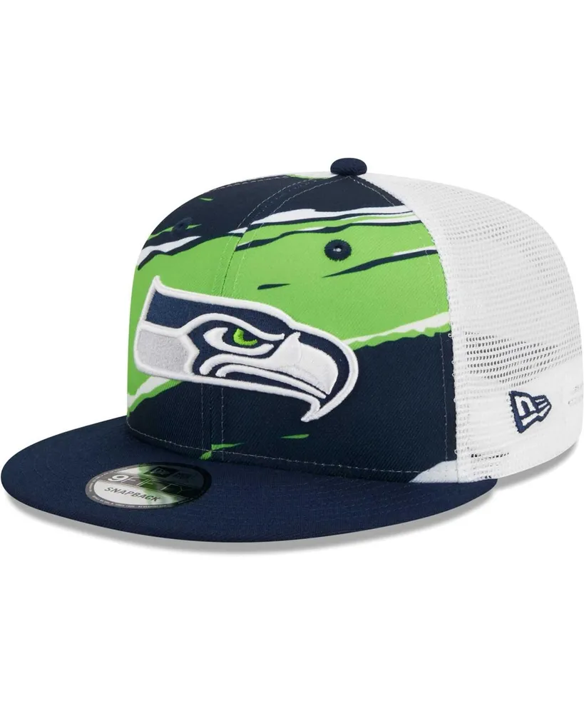 Men's New Era College Navy Seattle Seahawks Tear Trucker 9FIFTY Snapback Hat