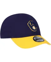 Infant Boys and Girls New Era Navy Milwaukee Brewers Team Color My First 9TWENTY Flex Hat