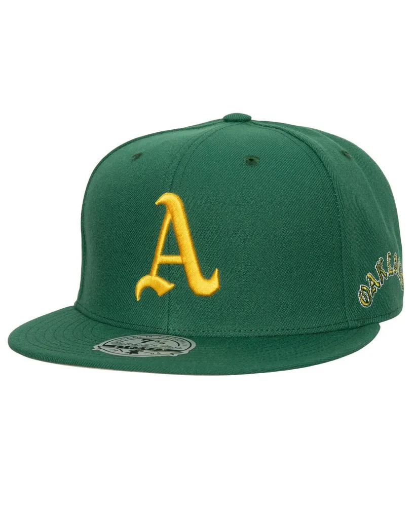 Men's Mitchell & Ness Green/ Oakland Athletics Bases Loaded Fitted Hat