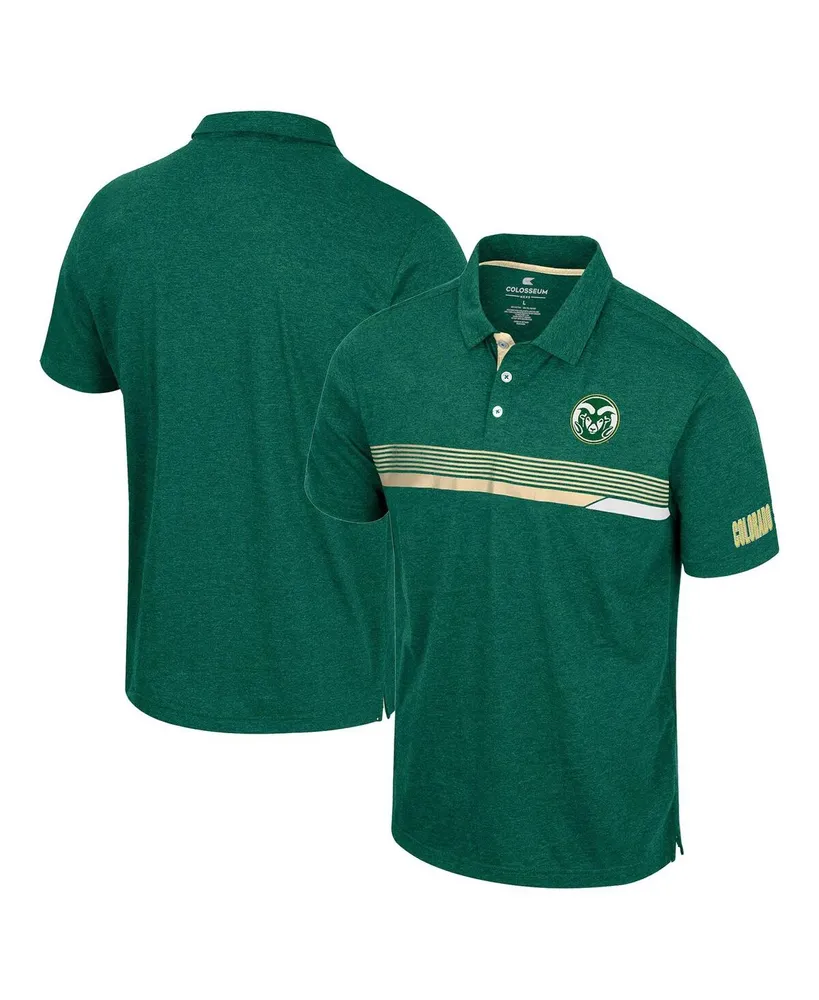 Men's Colosseum Green Colorado State Rams No Problemo Polo Shirt