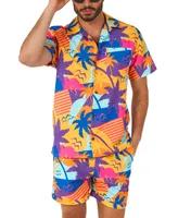 OppoSuits Men's Short-Sleeve Palm Power Graphic Shirt & Shorts Set