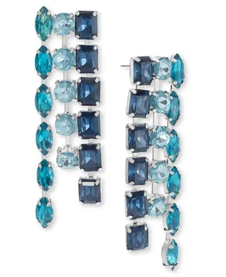 I.n.c. International Concepts Mixed-Metal Crystal Linear Earrings, Created for Macy's