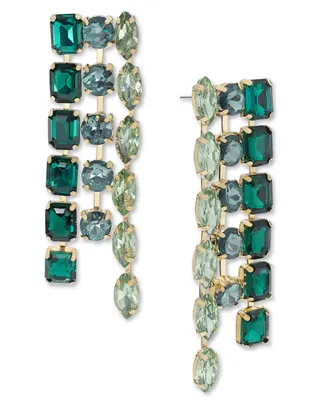 I.n.c. International Concepts Mixed-Metal Crystal Linear Earrings, Created for Macy's