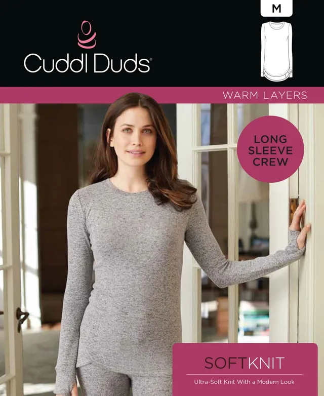 Cuddl Duds Women's Soft Knit Long-Sleeve Crewneck Top