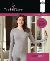 Cuddl Duds Women's Cottonwear Scoop-Neck Thumbhole Top