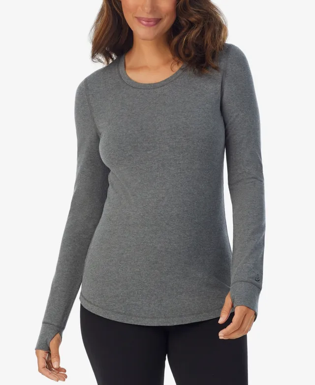 Cuddl Duds Womens Sofwear Long Sleeve V Neck Top, Color: Black - JCPenney