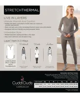 Cuddl Duds Women's Stretch Thermal Henley Top with Thumholes
