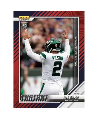 Zach Wilson New York Jets Fanatics Exclusive Parallel Panini America Instant Nfl Week 4 Overtime Win Single Rookie Trading Card