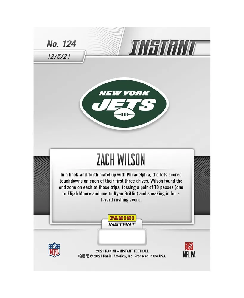 Zach Wilson New York Jets Parallel Panini America Instant Nfl Week 13 Wilson Totals Three Touchdowns Single Rookie Trading Card