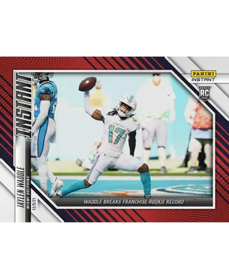Jaylen Waddle Miami Dolphins Parallel Panini America Instant Nfl Week 13 Waddle Breaks Franchise Rookie Record Single Trading Card