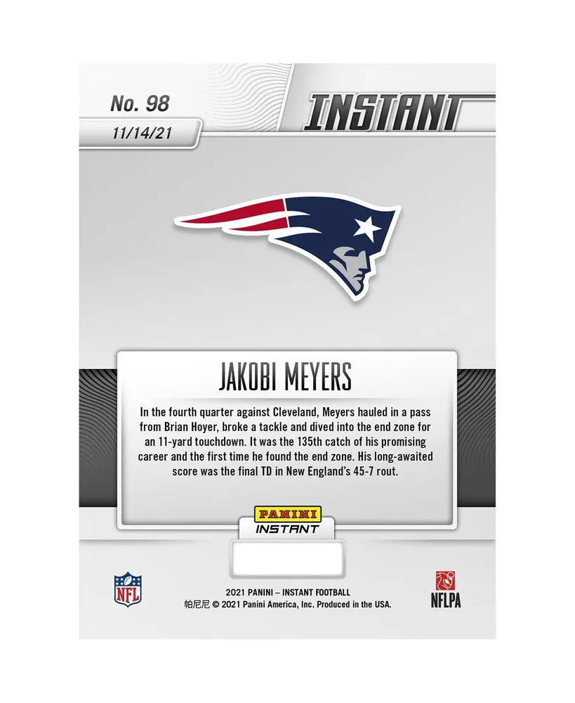 Jakobi Meyers New England Patriots Parallel Panini America Instant Nfl Week 10 First Nfl Touchdown Single Trading Card - Limited Edition of 99