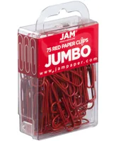 Jam Paper Colorful Jumbo Paper Clips - Large 2" - Paperclips - 75 Per Pack