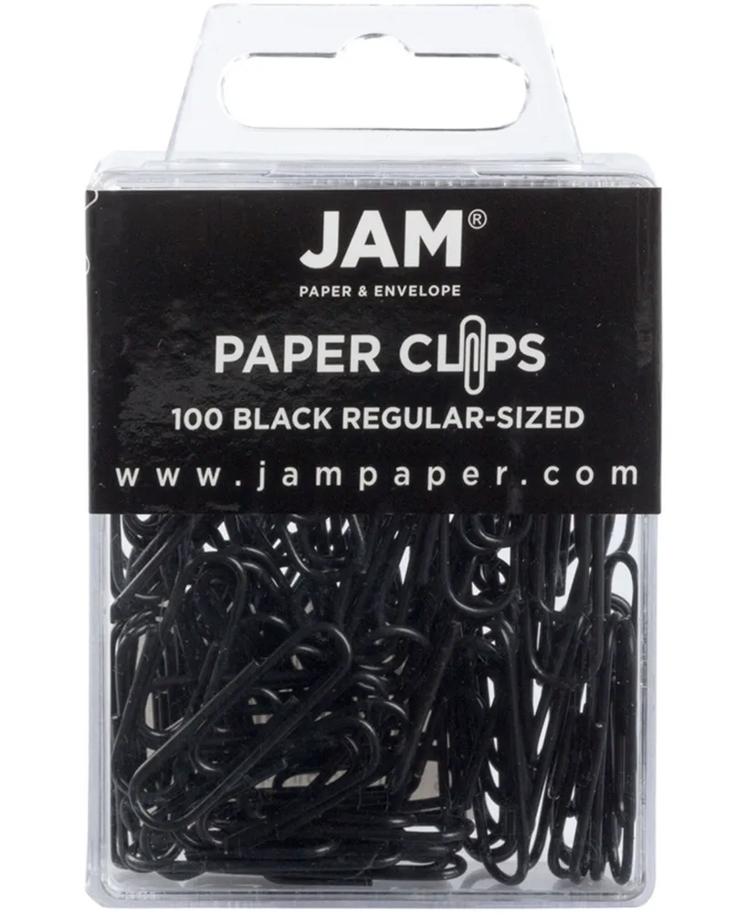 Jam Paper Colorful Standard Paper Clips - Regular 1" - Paperclips - 100 Per Pack