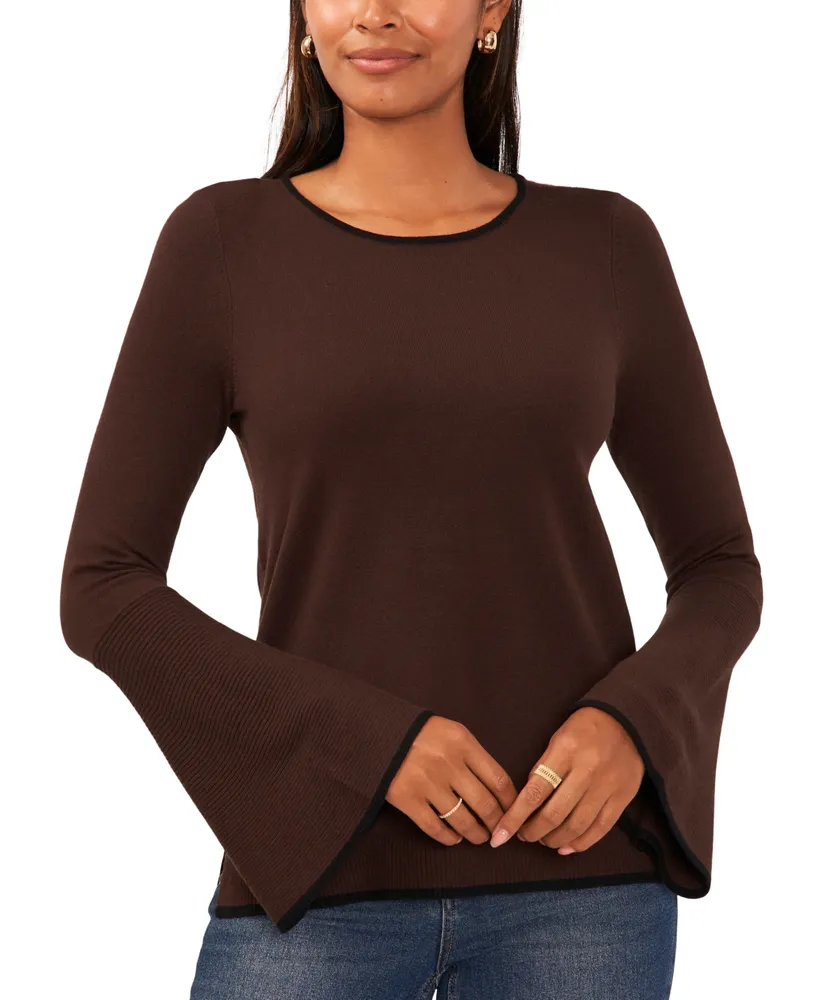 Sam & Jess Women's Cozy Crewneck Bell Sleeve Sweater