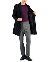 Hugo by Hugo Boss Men's Slim-Fit Wool Classic Black Overcoat