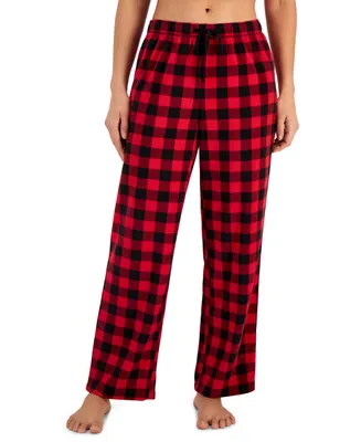 Charter Club Women's Printed Fleece Pajama Pants, Created for Macy's