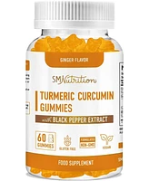 SMNutrition Turmeric Curcumin Gummies with Black Pepper Extract, Ginger Flavor, SMNutrition, 60ct