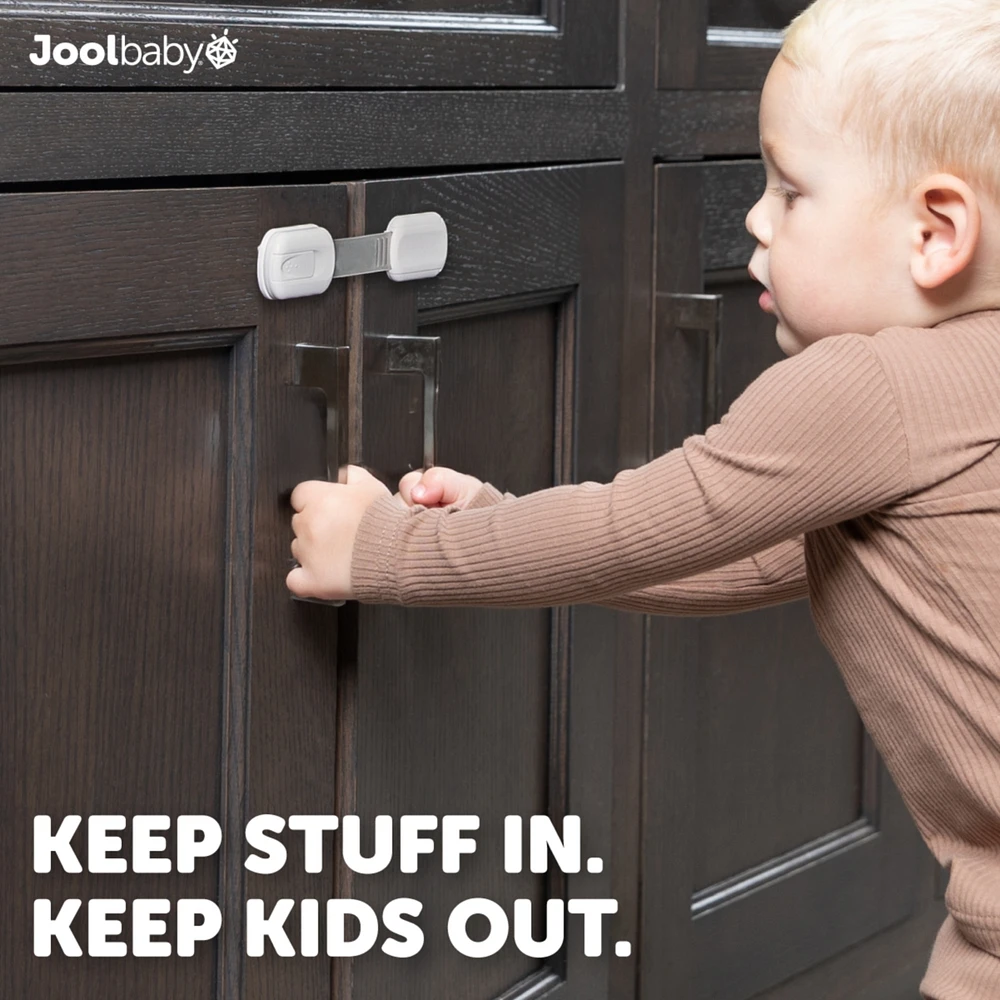 Jool Baby Toddler Multi-Use Safety Strap for Cabinets, Fridges, Drawers, Damage-Free Adhesives Safety Set