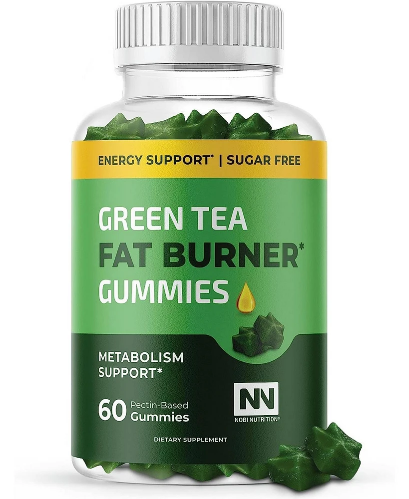 Nobi Nutrition Green Tea Fat Burner Gummies,60ct