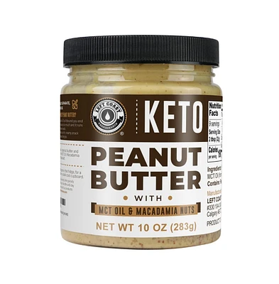 Lcp Keto Peanut Butter with Macadamia Nuts and Mct Oil Smooth, Keto Nut Butter Spread, Fat bomb, Low carb keto snack | 10 oz