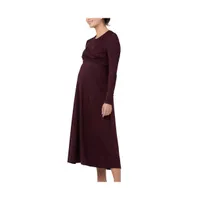 Ripe Maternity Maternity Ripe Jude Cross Front Nursing Dress Maroon/Black