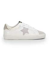 Kate - White Gold Snake Women's Sneakers by Vintage Havana